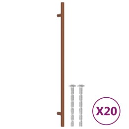 UCHWYTY DO SZAFEK 20 SZT. BRĄZ 320 MM STAL NIERDZEWNA