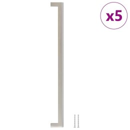 UCHWYTY DO SZAFEK 5 SZT. SREBRNE 320 MM STAL NIERDZEWNA