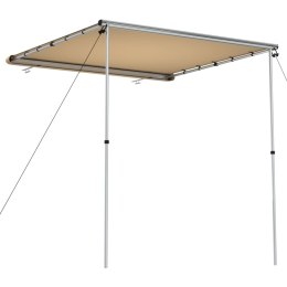 ZADASZENIE DO KAMPERA 200X200CM BEŻOWE DASZEK PRZECIWSŁONECZNY ALUMINIOWY