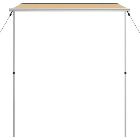 ZADASZENIE DO KAMPERA 200X200CM BEŻOWE DASZEK PRZECIWSŁONECZNY ALUMINIOWY