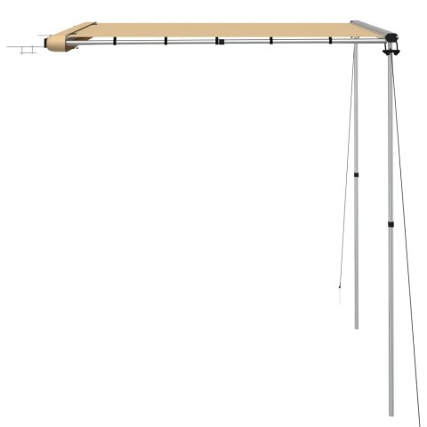 ZADASZENIE DO KAMPERA 200X200CM BEŻOWE DASZEK PRZECIWSŁONECZNY ALUMINIOWY