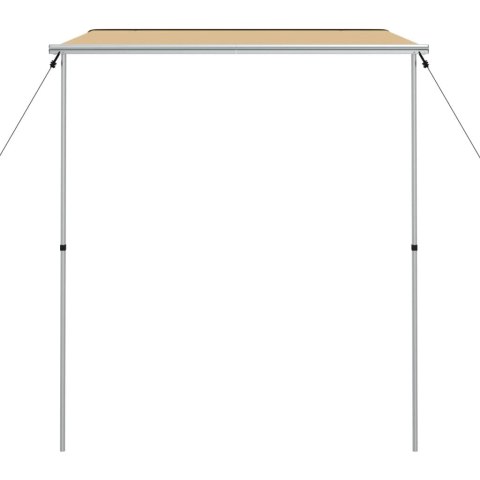 ZADASZENIE DO KAMPERA 200X250CM BEŻOWE DASZEK PRZECIWSŁONECZNY ALUMINIOWY