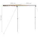ZADASZENIE DO KAMPERA 200X250CM BEŻOWE DASZEK PRZECIWSŁONECZNY ALUMINIOWY