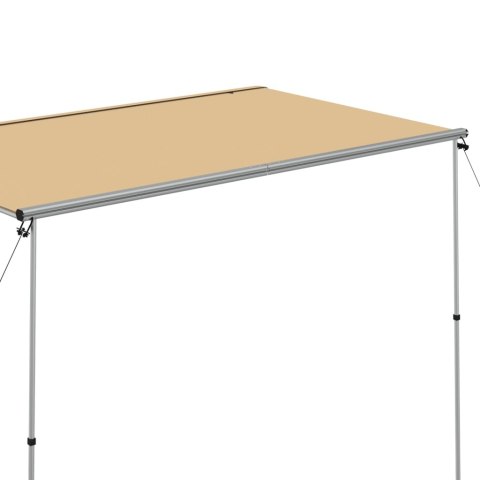 ZADASZENIE DO KAMPERA 300X200CM BEŻOWE DASZEK PRZECIWSŁONECZNY ALUMINIOWY
