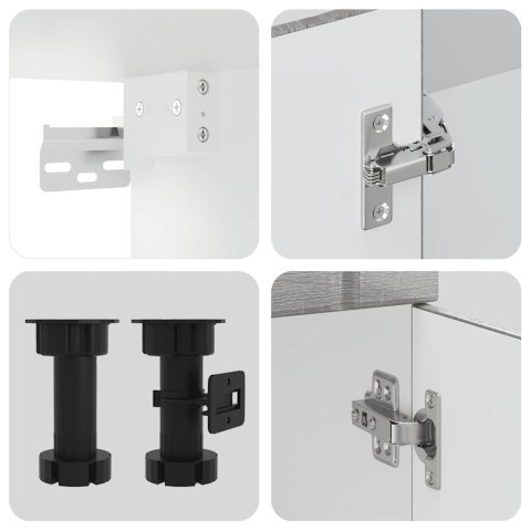 ZESTAW SZAFEK KUCHENNYCH KALMAR 8-CZĘŚCIOWY SZARY DĄB SONOMA