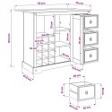 VidaXL Przechowywanie w kuchni Wosk miodowy 112 x 70 x 91,5 cm