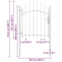 BRAMA OGRODOWA WOERDEN STAL 1X1,25 M BIAŁA