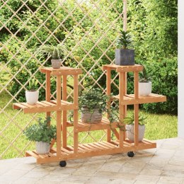 KWIETNIK NA KÓŁKACH 110X25X78CM LITE DREWNO JODŁOWE