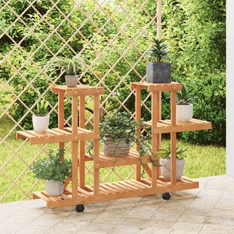 KWIETNIK NA KÓŁKACH 110X25X78CM LITE DREWNO JODŁOWE