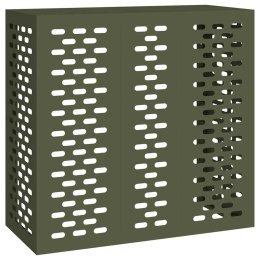OSŁONA OBUDOWA KLIMATYZATORA POMPY CIEPŁA OLIWKOWA 110X50X105CM STAL