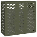 VidaXL Pokrywa do klimatyzatora oliwkowy 110 x 50 x 105 cm Stal