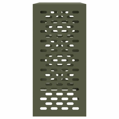 VidaXL Pokrywa do klimatyzatora oliwkowy 110 x 50 x 105 cm Stal