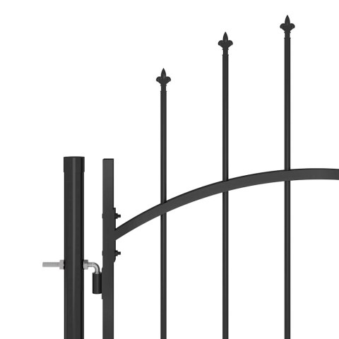 BRAMA OGRODOWA WOERDEN Z WŁÓCZNIĄ 5X1,75 M CZARNA
