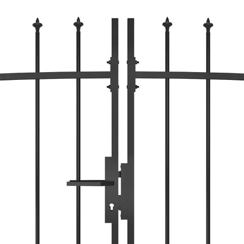 BRAMA OGRODOWA WOERDEN Z WŁÓCZNIĄ 5X1,75 M CZARNA