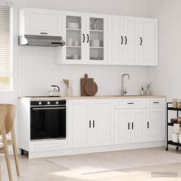 VidaXL Jednostka kuchenna PORTO 8 pcs Biały Drewno inżynieryjne