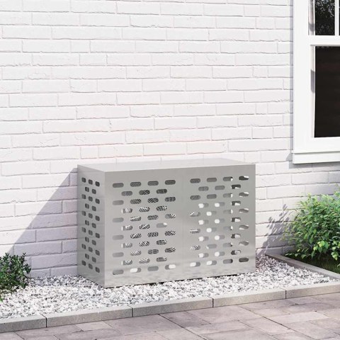 OSŁONA OBUDOWA KLIMATYZATORA POMPY CIEPŁA SREBRNA 90X40X60CM