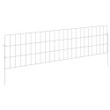 OGRODZENIE Z PALIKAMI 12 PCS 115X30CM MESH STAL OCYNKOWANA