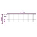OGRODZENIE Z PALIKAMI 12 PCS 115X30CM MESH STAL OCYNKOWANA