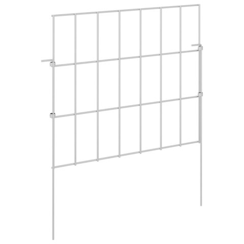 OGRODZENIE Z PALIKAMI 12 PCS 35X30CM MESH STAL OCYNKOWANA