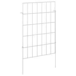 OGRODZENIE Z PALIKAMI 12 PCS 35X50CM MESH STAL OCYNKOWANA