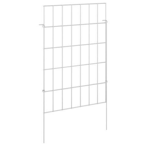 OGRODZENIE Z PALIKAMI 12 PCS 35X50CM MESH STAL OCYNKOWANA
