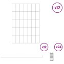 OGRODZENIE Z PALIKAMI 12 PCS 35X50CM MESH STAL OCYNKOWANA
