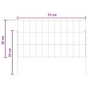 OGRODZENIE Z PALIKAMI 12 PCS 55X30CM MESH STAL OCYNKOWANA