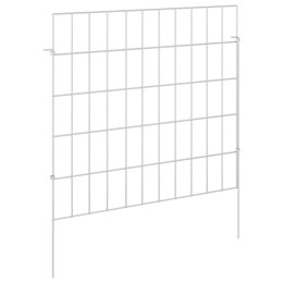 OGRODZENIE Z PALIKAMI 12 PCS 55X50CM MESH STAL OCYNKOWANA