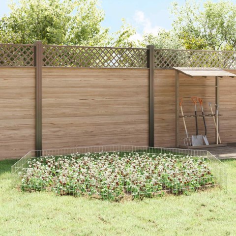 OGRODZENIE Z PALIKAMI 12 PCS 75X30CM MESH STAL OCYNKOWANA