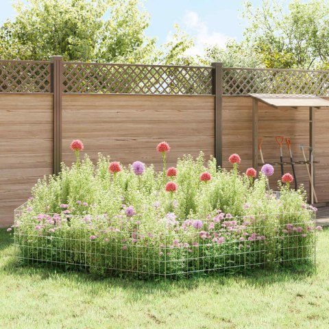 OGRODZENIE Z PALIKAMI 12 PCS 75X50CM MESH STAL OCYNKOWANA