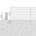 OGRODZENIE Z PALIKAMI 12 PCS 75X50CM MESH STAL OCYNKOWANA