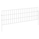 OGRODZENIE Z PALIKAMI 12 PCS 95X30CM MESH STAL OCYNKOWANA