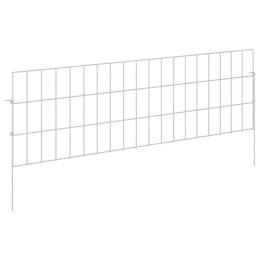 OGRODZENIE Z PALIKAMI 12 PCS 95X30CM MESH STAL OCYNKOWANA