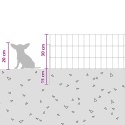 OGRODZENIE Z PALIKAMI 12 PCS 95X30CM MESH STAL OCYNKOWANA