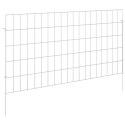OGRODZENIE Z PALIKAMI 12 PCS 95X50CM MESH STAL OCYNKOWANA