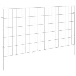 OGRODZENIE Z PALIKAMI 12 PCS 95X50CM MESH STAL OCYNKOWANA