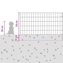 OGRODZENIE Z PALIKAMI 12 PCS 95X50CM MESH STAL OCYNKOWANA