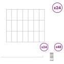 OGRODZENIE Z PALIKAMI 24 PCS 35X30CM MESH STAL OCYNKOWANA