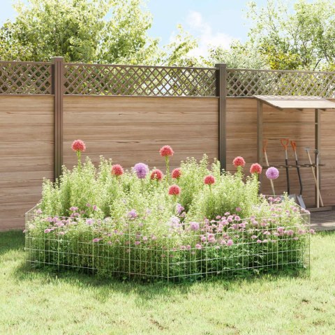 OGRODZENIE Z PALIKAMI 24 PCS 35X50CM MESH STAL OCYNKOWANA