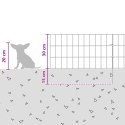 OGRODZENIE Z PALIKAMI 24 PCS 55X30CM MESH STAL OCYNKOWANA