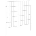 OGRODZENIE Z PALIKAMI 24 PCS 55X50CM MESH STAL OCYNKOWANA