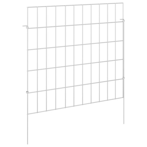 OGRODZENIE Z PALIKAMI 24 PCS 55X50CM MESH STAL OCYNKOWANA