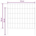 OGRODZENIE Z PALIKAMI 24 PCS 55X50CM MESH STAL OCYNKOWANA