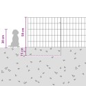 OGRODZENIE Z PALIKAMI 24 PCS 55X50CM MESH STAL OCYNKOWANA