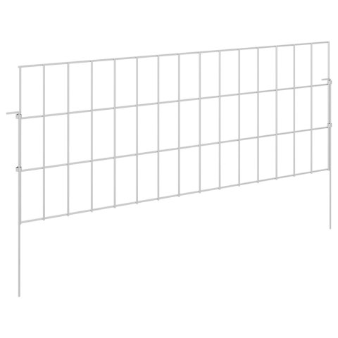 OGRODZENIE Z PALIKAMI 24 PCS 75X30CM MESH STAL OCYNKOWANA