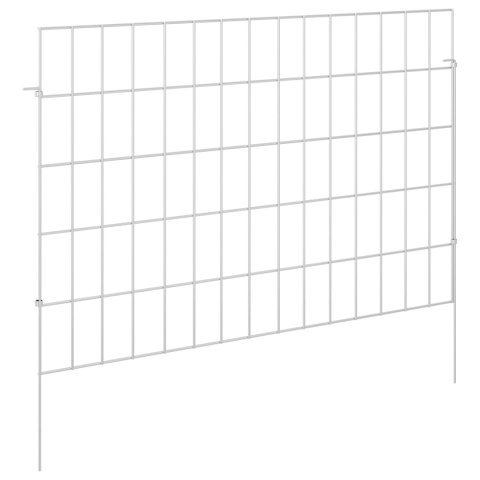OGRODZENIE Z PALIKAMI 24 PCS 75X50CM MESH STAL OCYNKOWANA