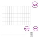 OGRODZENIE Z PALIKAMI 24 PCS 75X50CM MESH STAL OCYNKOWANA
