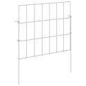 OGRODZENIE Z PALIKAMI 48 PCS 35X30CM MESH STAL OCYNKOWANA