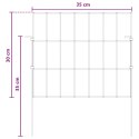 OGRODZENIE Z PALIKAMI 48 PCS 35X30CM MESH STAL OCYNKOWANA