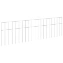 PANEL OGRODZENIOWY 12 PCS STAL OCYNKOWANA SREBRNY